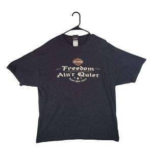 Harley-Davidson T-shirt Adult Size XL Black Columbus Indiana Graphic Tee Biker